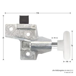 Hörmann Rollenhalter Mit Laufrolle Und Puffer, Rechts -Bester Türzubehör Geschäft 1084004 hoermann rollenhalter mit laufrolle und puffer rechts masse