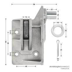 Hörmann Aufsetzstück, Beschlagsart N, Links -Bester Türzubehör Geschäft 3027708 hoermann aufsetzstueck beschlagsart n links bemassung 1