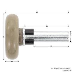 Hörmann Laufrolle Mit Gleitlager Und Distanzhülse, Braun -Bester Türzubehör Geschäft 3028003 hoermann laufrolle mit gleitlager und distanzhuelse braun masse