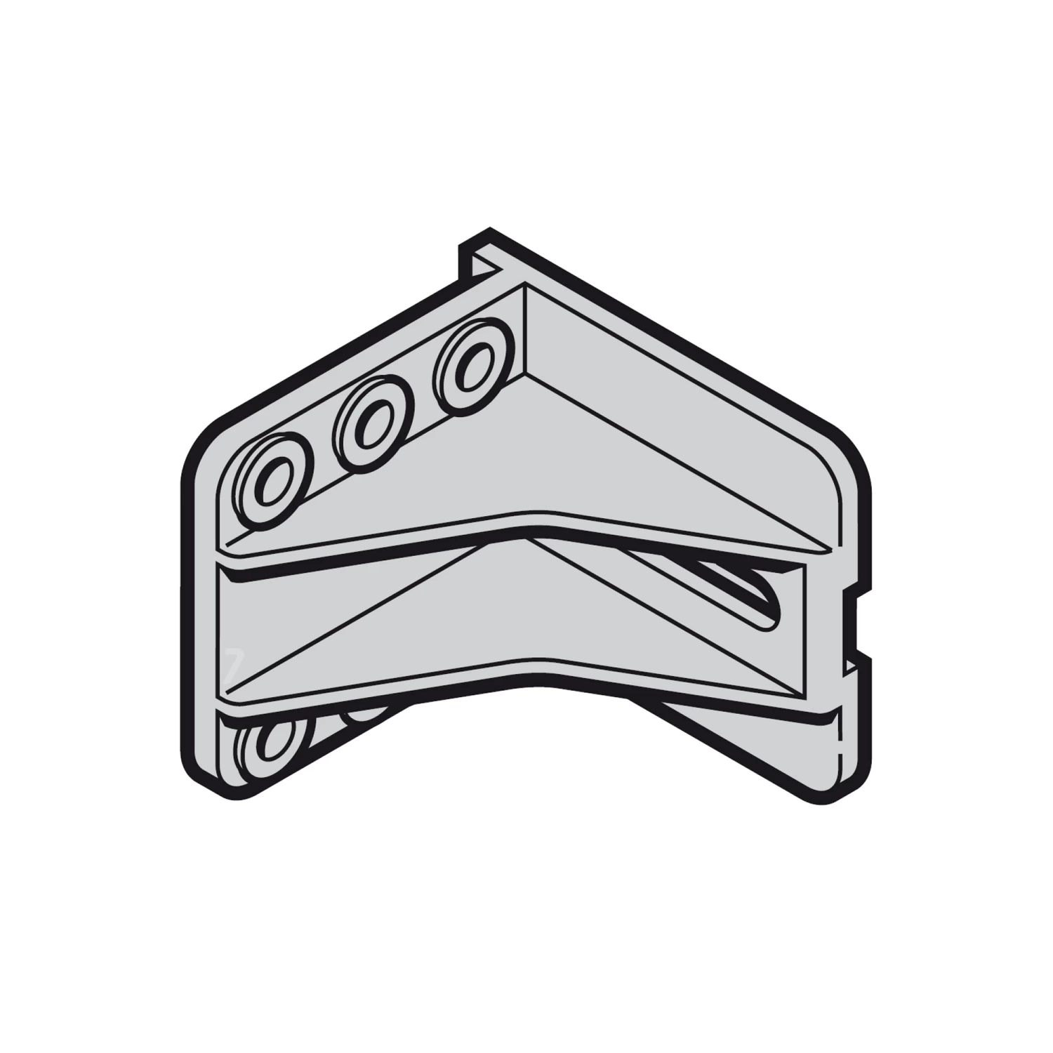 Hörmann Obere Rollenhalterbefestigung, Beschlag H, V 1 Hörmann Obere Rollenhalterbefestigung, Beschlag H, V