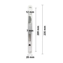 Hörmann Einsteck Rohrprofilschloss 1306 Für Nebentüren, PZ, Links -Bester Türzubehör Geschäft 3040438 Einscteckschloss bemassung b