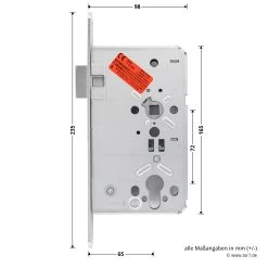 Hörmann Einsteck Rohrprofilschloss 1306 Für Nebentüren, PZ, Rechts 13 Hörmann Einsteck Rohrprofilschloss 1306 Für Nebentüren, PZ, Rechts -Bester Türzubehör Geschäft 3040516 hoermann einsteck rohrprofilschloss 1306 fuer nebentueren pz rechts seitenansicht masse