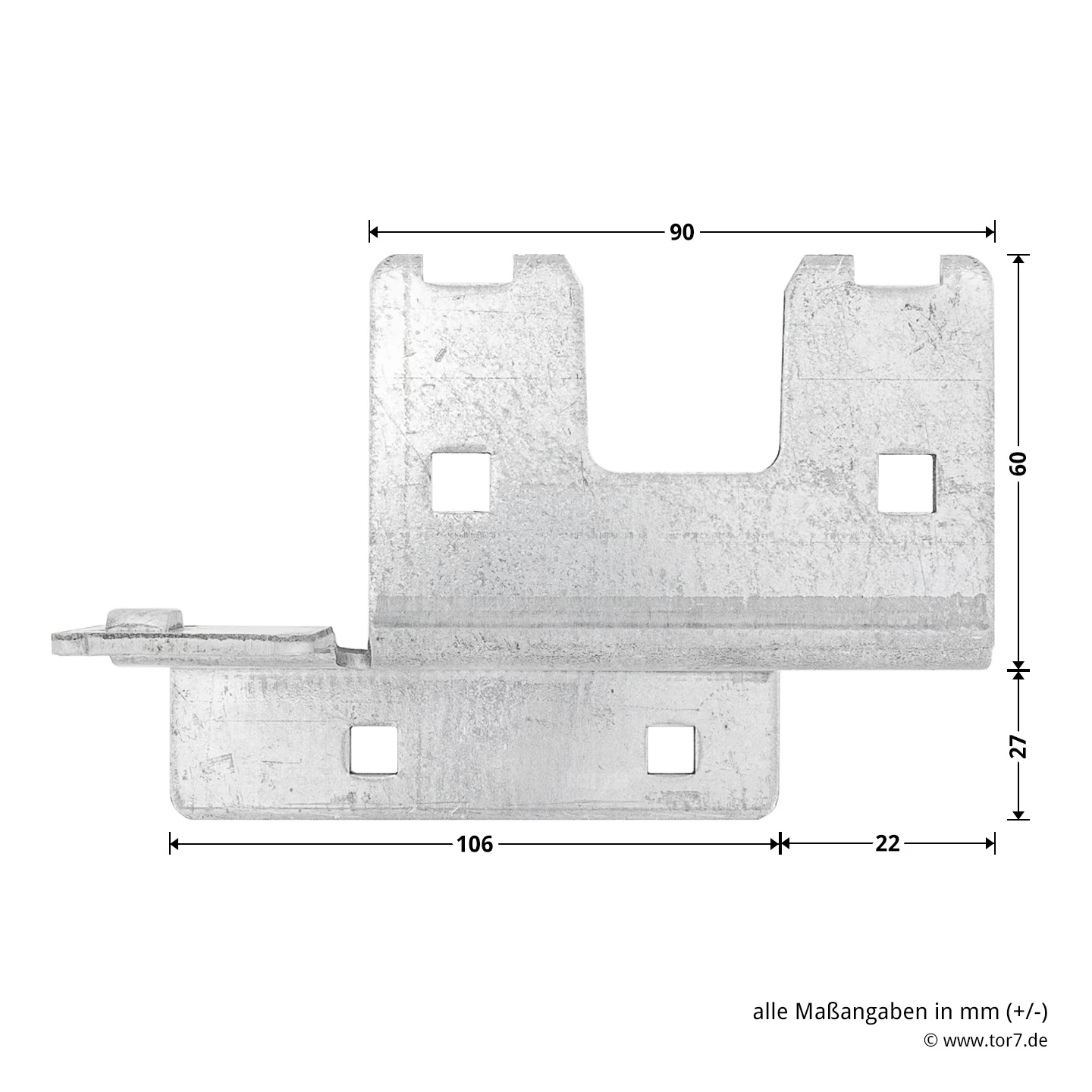Hörmann Knotenblech, Beschlag L, Ausführung Links, Baureihe 30 5 Hörmann Knotenblech, Beschlag L, Ausführung Links, Baureihe 30 – Bild 5