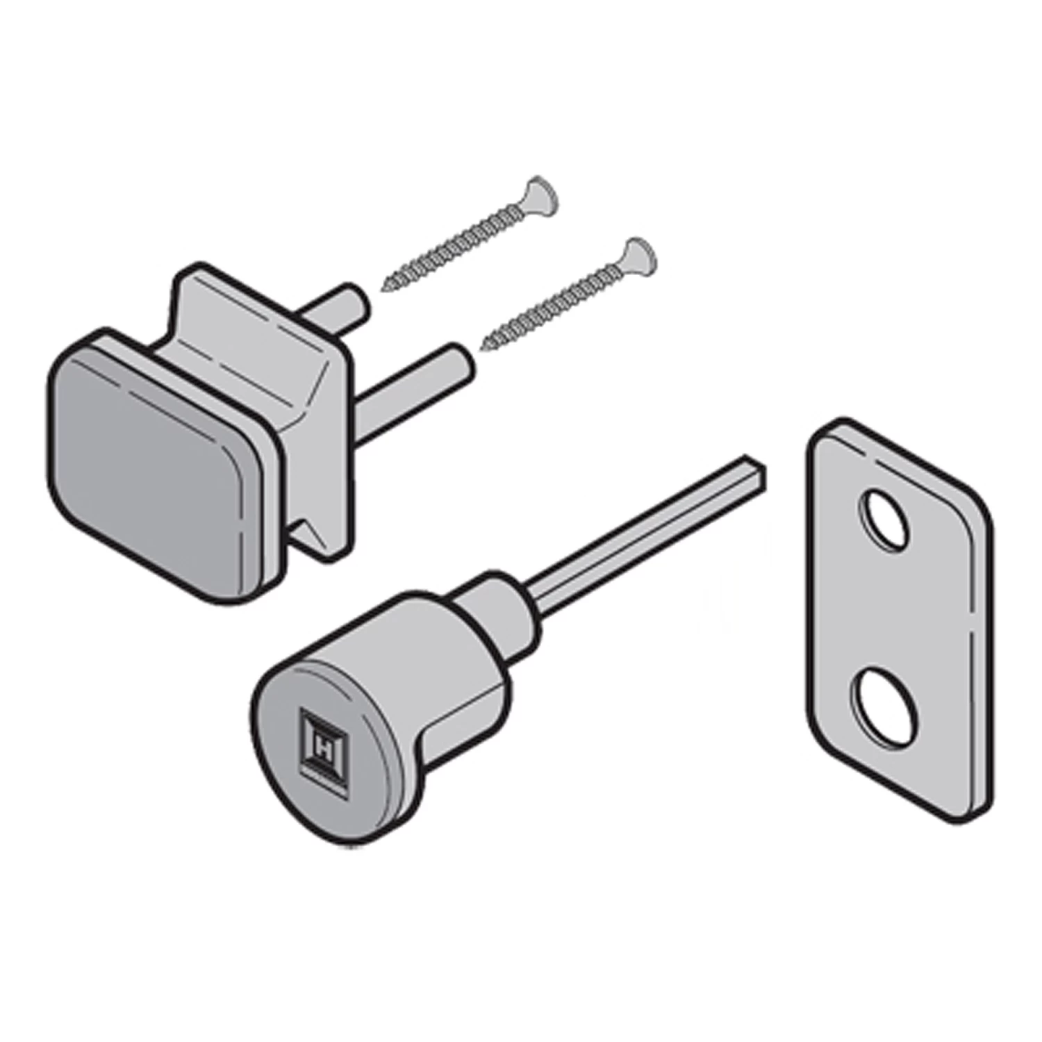 Hörmann Außengriffgarnitur, Aluguss, PZ, TS 42,5 Mm, Neusilber 1 Hörmann Außengriffgarnitur, Aluguss, PZ, TS 42,5 Mm, Neusilber
