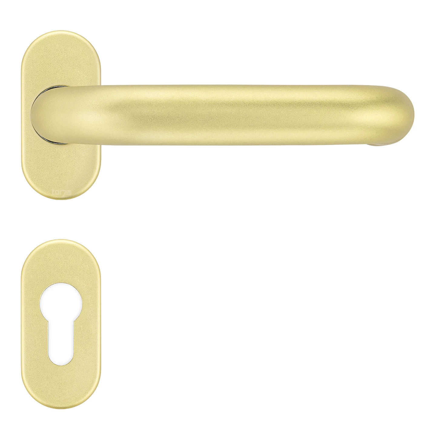 Hörmann Drückergarnitur, Aluguss Messingfarbton F3, PZ 1 Hörmann Drückergarnitur, Aluguss Messingfarbton F3, PZ