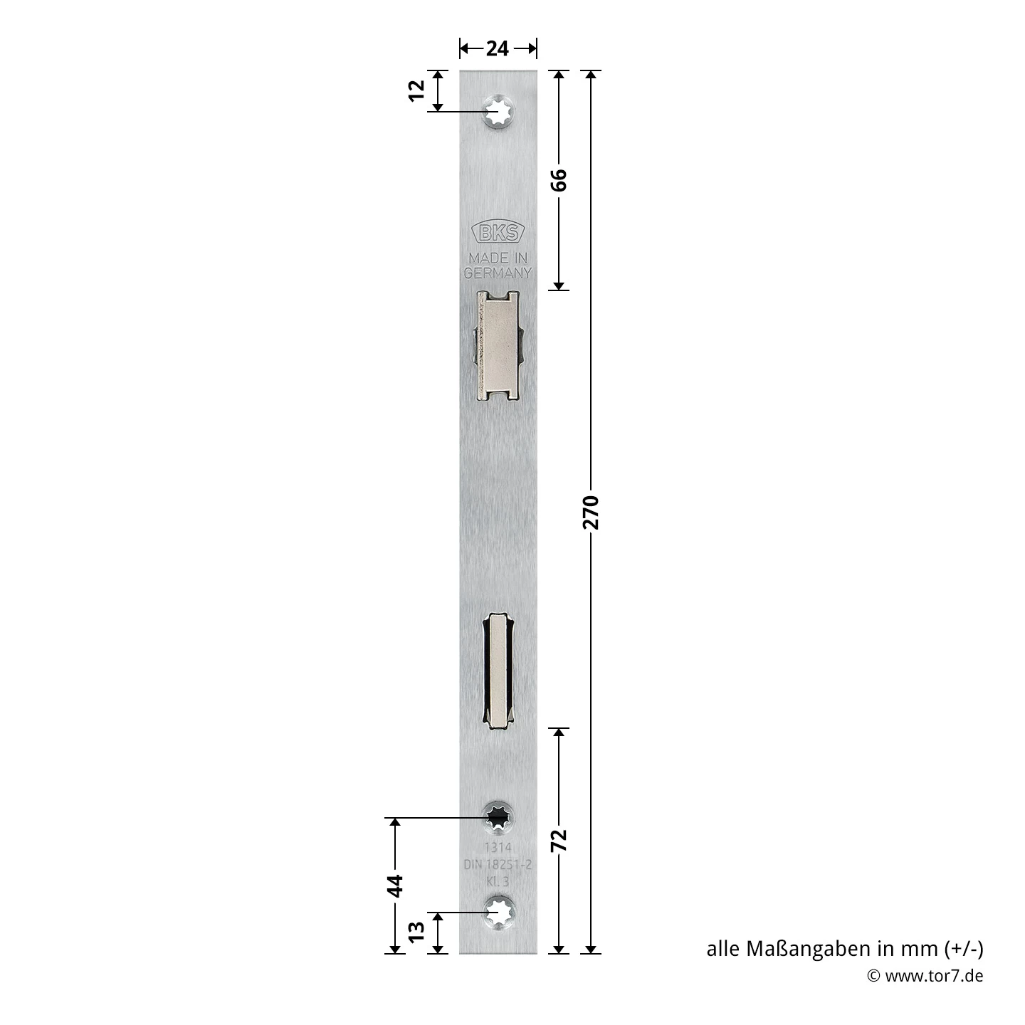 Hörmann Einsteck-Rohrprofilschloss 1314, BKS, PZ 3 Hörmann Einsteck-Rohrprofilschloss 1314, BKS, PZ – Bild 3