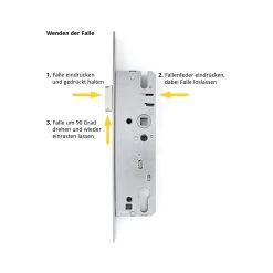 Hörmann Einsteck-Rohrprofilschloss KFV Für Schlupf-und Nebentüren, PZ -Bester Türzubehör Geschäft 3095108 hoermann einsteck rohrprofilschloss 1314 fuer schlupf und nebenturen pz falle