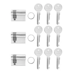 Hörmann Profilhalbzylinder, Gleichschließend, 3 Stück -Bester Türzubehör Geschäft 436121 hoermann gleichschliessende profilhalbzylinder 3stueck lieferumfang