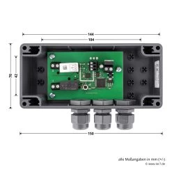 Hörmann 2-Kanal-Relais-Empfänger HET-E2, BiSecur, Bidirektional -Bester Türzubehör Geschäft 436743 hoermann 2 kanal relais empfaenger het e 2 868 mhz bisecur bidirektional bemassung