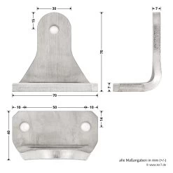 Hörmann Beschlags-Set VersaMatic, Edelstahlausführung -Bester Türzubehör Geschäft 437018 hoermann beschlags set versamatic edelstahlausfuehrung torwinkel masse