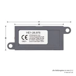Hörmann 1-Kanal-Empfänger HE 1, 26,975 MHz -Bester Türzubehör Geschäft 437240 hoermann 1 kanal empfaenger he 1 26 975 mhz breite laenge