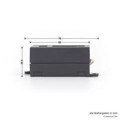 Hörmann 1-Kanal-Empfänger HE 1, 868 MHz -Bester Türzubehör Geschäft 437404 hoermann 1 kanal empfaenger he 1 868 mhz seitenansicht breite laenge