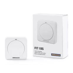 Hörmann Funk-Innentaster FIT 1, BiSecur -Bester Türzubehör Geschäft 439740 hoermann funk innentaster fit 1 bisecur taster und verpackung