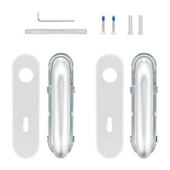 Hörmann Drückergarnitur D110 Kurzschild BB, Alu -Bester Türzubehör Geschäft 449909 hoermann drueckergarnitur mit kurzschild bb gelocht alu lieferumfang