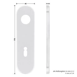 Hörmann Drückergarnitur D110 Kurzschild BB, Alu -Bester Türzubehör Geschäft 449909 hoermann drueckergarnitur mit kurzschild bb gelocht alu schild masse
