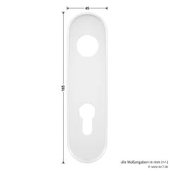 Hörmann Drückergarnitur D110 Kurzschild PZ, Alu -Bester Türzubehör Geschäft 449910 hoermann drueckergarnitur mit kurzschild pz gelocht alu schild masse