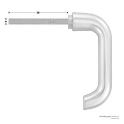 Hörmann Drückergarnitur D110 Kurzschild PZ, Alu -Bester Türzubehör Geschäft 449910 hoermann drueckergarnitur mit kurzschild pz gelocht alu stift masse
