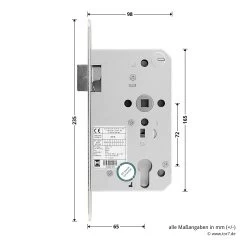 Hörmann Einsteckschloss Mit Wechsel PZ Rechts, Dornmaß 65 Mm -Bester Türzubehör Geschäft 450693 hoermann einsteckschloss mit wechsel pz re dornmass 65 mm breite laenge