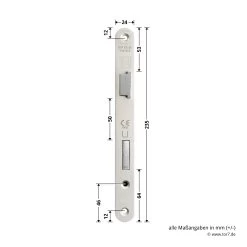 Hörmann Einsteckschloss Mit Wechsel PZ Rechts, Dornmaß 65 Mm -Bester Türzubehör Geschäft 450693 hoermann einsteckschloss mit wechsel pz re dornmass 65 mm stulp breite hoehe