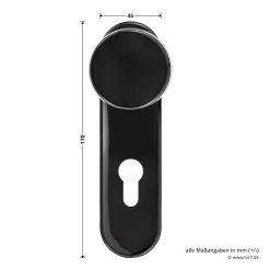 Hörmann Feuerschutz-Wechselgarnitur Typ D110 In Kunststoff Schwarz -Bester Türzubehör Geschäft 454685 hoermann feuerschutz wechselgarnitur typ d 110 in kunststoff schwarz aussengriff breite hoehe