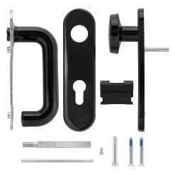 Hörmann Feuerschutz-Wechselgarnitur Typ D110 In Kunststoff Schwarz -Bester Türzubehör Geschäft 454685 hoermann fs wechselgarnitur d 110 antipanik lieferumfang