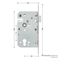 Hörmann Panikschloss ECO 115, Funktion D, Einwärts -Bester Türzubehör Geschäft 478773 hoermann panikschloss eco 115 funktion d einwaerts links edelstahstulp masse seite