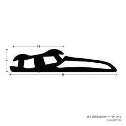 Hörmann Dichtung Mittelstoß P54, 3500 Mm -Bester Türzubehör Geschäft 478798 hoermann dichtung mittelstoss p54 3500 mm masse