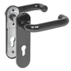 Hörmann FS Drückergarnitur D110 Kurzschild PZ, Schwarz -Bester Türzubehör Geschäft 498165 hoermann fs drueckergarnitur d 110 kurzschild pz gleitlager polyamid schwarz