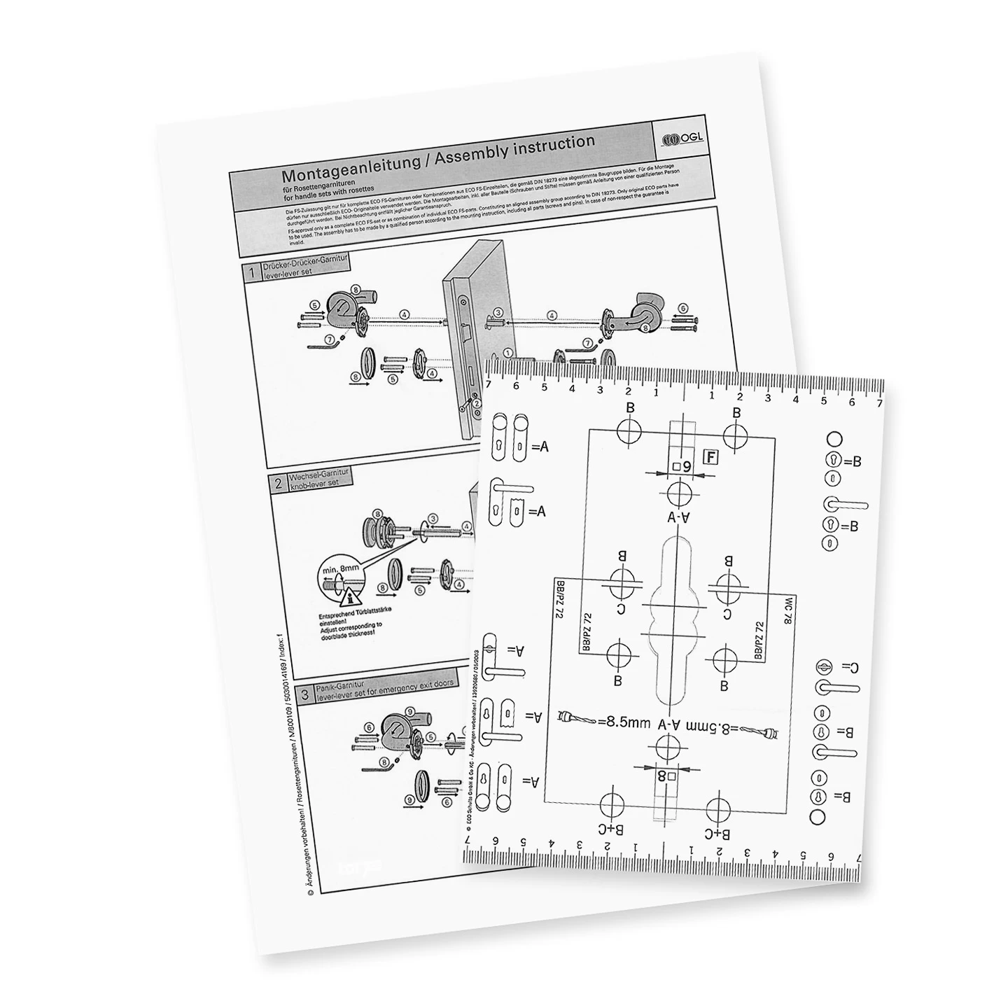 Hörmann FS Drückergarnitur D110 Rosette PZ, Alu 5 Hörmann FS Drückergarnitur D110 Rosette PZ, Alu – Bild 5