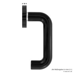 Hörmann FS Drückergarnitur D110 Rosette PZ, Schwarz -Bester Türzubehör Geschäft 544353 hoermann fs drueckergarnitur d110 pz rosette schwarz gleitlager masse