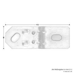 Hörmann Dübellaschen S61 -Bester Türzubehör Geschäft 549521 hoermann duebellaschen lasche breite laenge