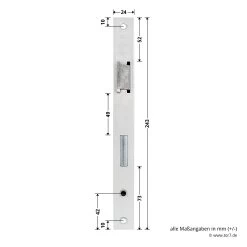 Hörmann Einsteck-Wechselschloss, BKS, Dornmaß 40 Mm -Bester Türzubehör Geschäft 702402 hoermann einsteck wechselschloss bks dornmass 40 mm masse stulp