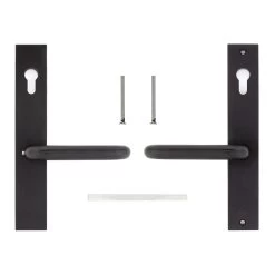 Hörmann Aluminium-Drückergarnitur, Schloss Einliegend, PZ 60/60 Mm -Bester Türzubehör Geschäft 770299 hoermann aluminium drueckergarnitur schloss einliegend pz 60 60 mm lieferumfang