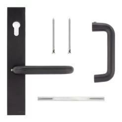 Hörmann Aluminium-Drückergarnitur, Schloss Aufliegend, PZ 60/60 Mm -Bester Türzubehör Geschäft 770440 hoermann aluminium drueckergarnitur schloss aufliegend pz 60 60 mm lieferumfang