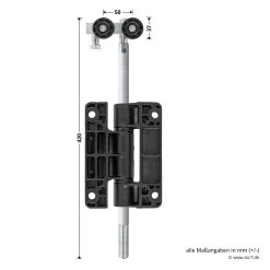 Hörmann Entlastungsrolle Mit Doppel-Bandteil 400 Mm, M12, DIN Links, Aufliegend -Bester Türzubehör Geschäft 772637 hoermann entlastungsrolle mit doppel bandteil 400mm m12 din links aufliegend masse bild 1