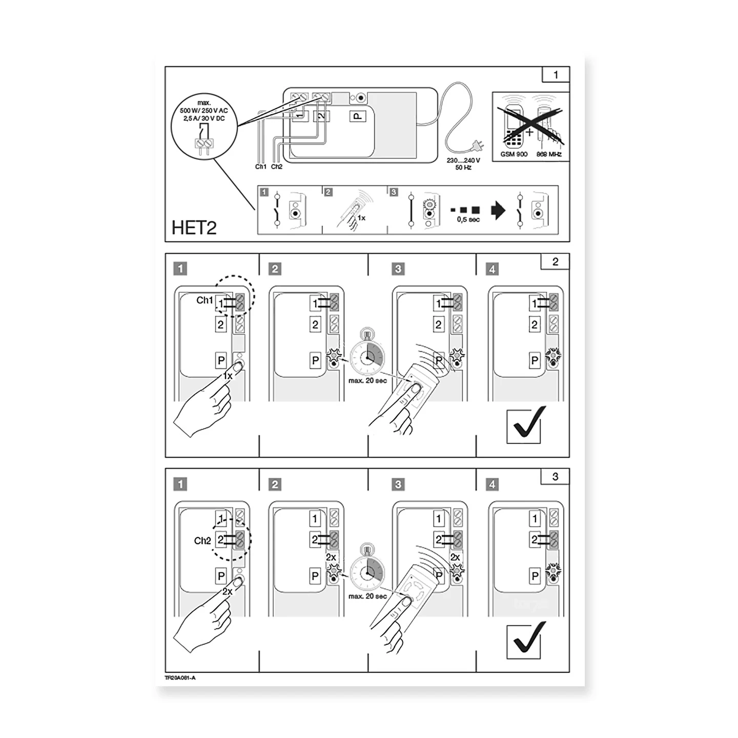 Hörmann Set: Empfänger HET 2 Mit 2 Handsendern HSM 4, 868 MHz 6 Hörmann Set: Empfänger HET 2 Mit 2 Handsendern HSM 4, 868 MHz – Bild 6