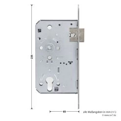Teckentrup Einsteck-Panikschloss 1013 D BS, Stulp Edelstahl -Bester Türzubehör Geschäft tec104557 teckentrup einsteck panikschloss 1013 d bs stulp edelstahl din l bemassung