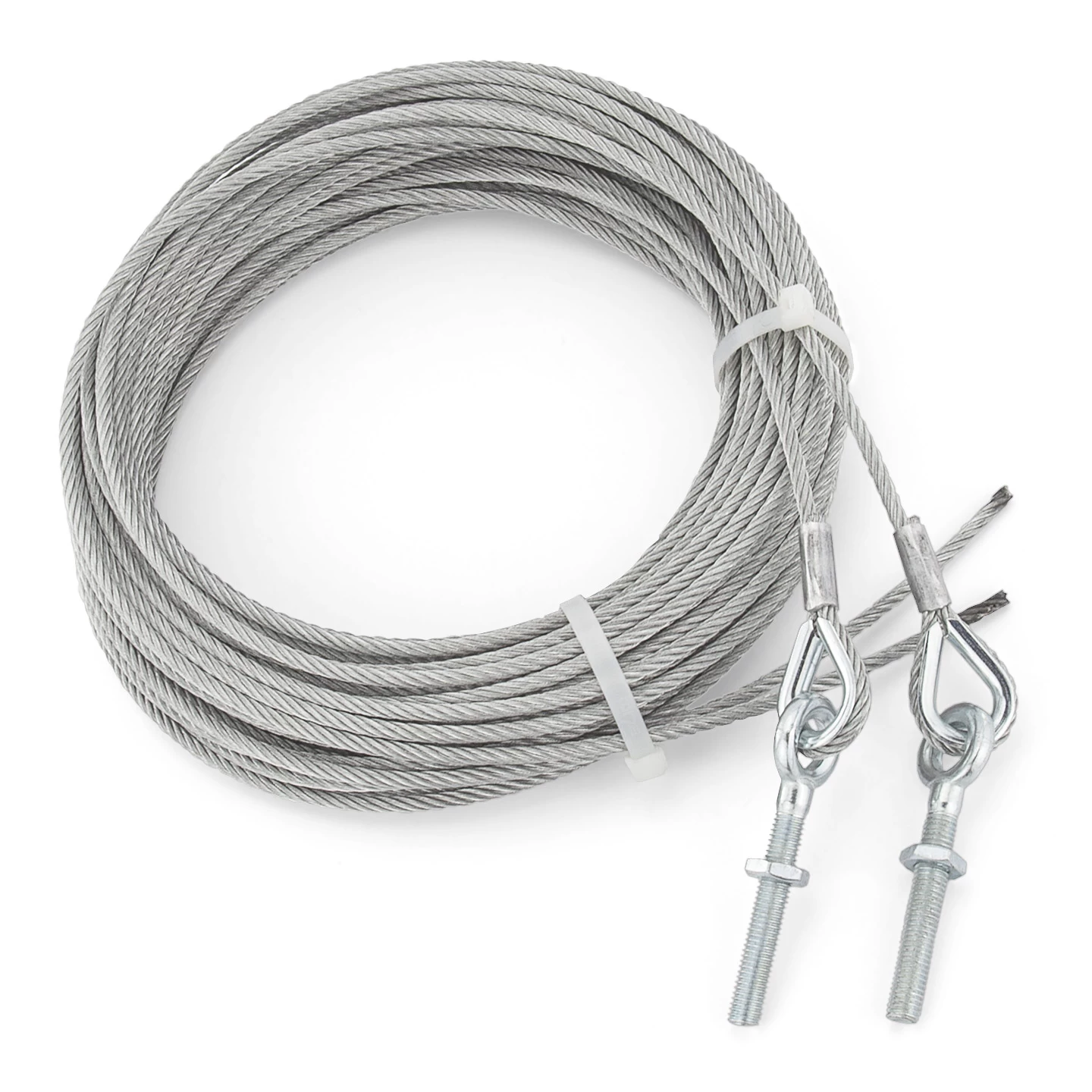 Teckentrup Stahlseil-Paar 5 Mm, Mit Kausche Und Ringschraube 1 Teckentrup Stahlseil-Paar 5 Mm, Mit Kausche Und Ringschraube